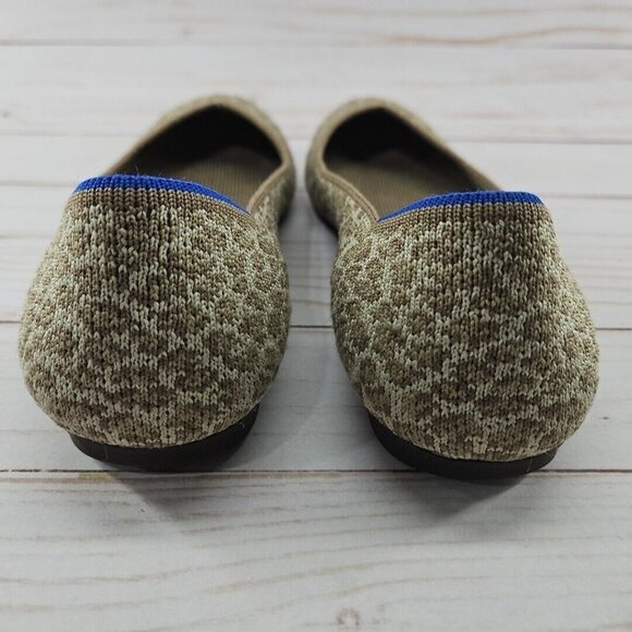 Rothys‎ The Flat Womens 6 Tan Brown Spotted Leopard Slip On Ballet Flats Shoes - Picture 5 of 9
